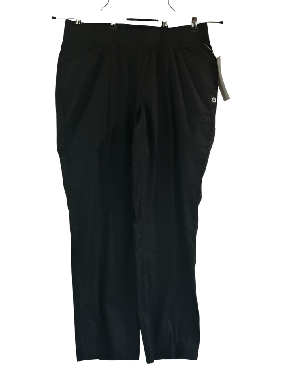 Chef Works Unisex Black Elastic Waist Chef Pants Relaxed Kitchen Workwear Sz L